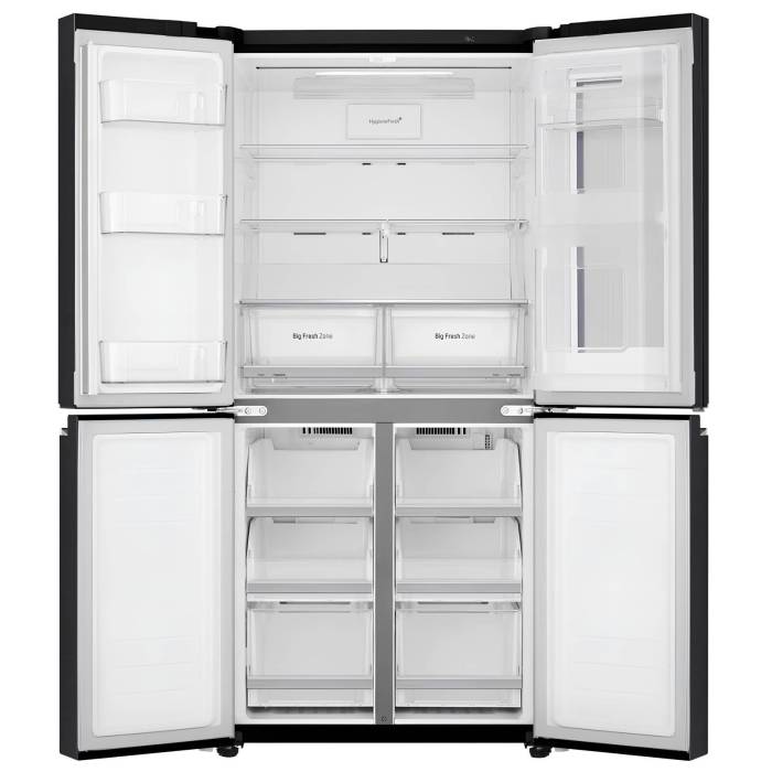 Купить холодильник LG GC-Q22FTBKL — 458 л, прозрачная дверь InstaView, инверторный линейный компрессор. Доставка по городу