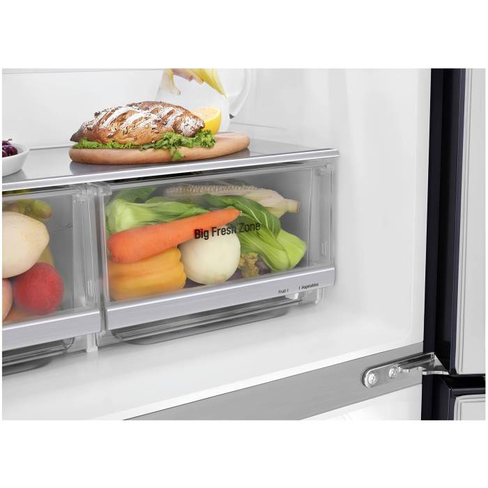Холодильник LG GC-Q22FTBKL Side-by-Side — 458 л, черный, InstaView Door-in-Door. Заказать онлайн с доставкой по Кыргызстану