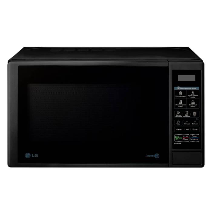LG MS2042DB — микроволновая печь 20 л, черная, 32 программы, купить онлайн в Бишкеке с доставкой по городу и в Кыргызстане