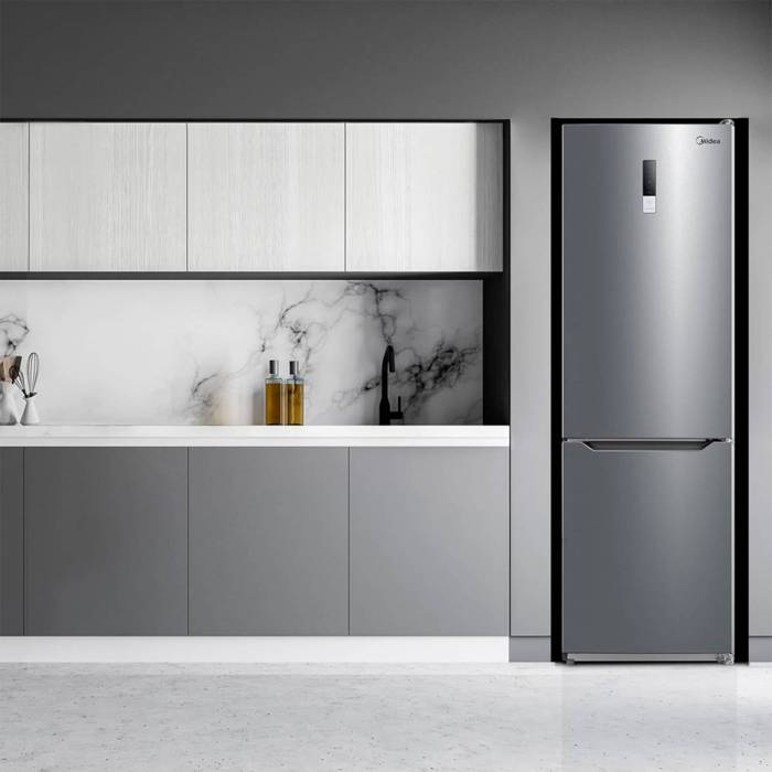 Midea MDRB424FGF02O — практичный холодильник с сухой зоной свежести, дисплеем и системой No Frost, купить в Бишкеке