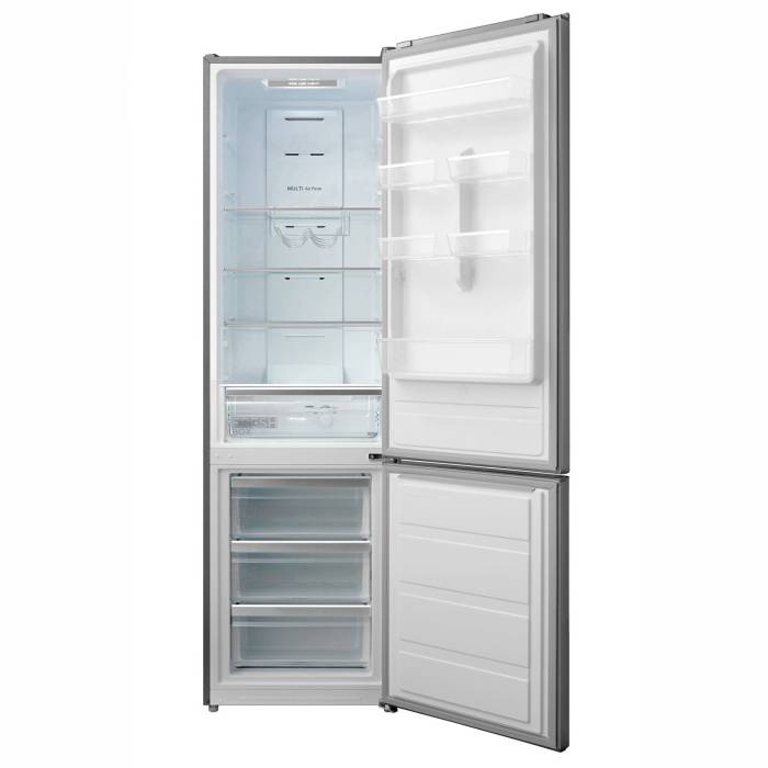 Midea MDRB489FGG02O — классический компрессор, морозилка 76 л, LED-подсветка и стеклянные полки, заказать в Кыргызстане
