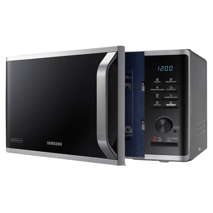 SAMSUNG 23 л — внешние размеры 489×275×392 мм, удобная ручка, поворотный столик 288 мм. Купить в Бишкеке