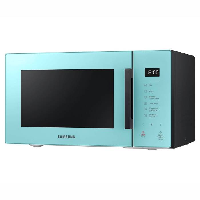 SAMSUNG MG23T5018AN — гриль ТЭН, 6 уровней мощности, функция +30 сек. Удобно для дома и офиса