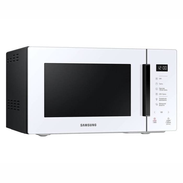 Samsung MG23T5018AW — LED-дисплей, таймер +30 секунд, функция Эко-режим, защита от детей, отключение звука. Купить в Кыргызстане