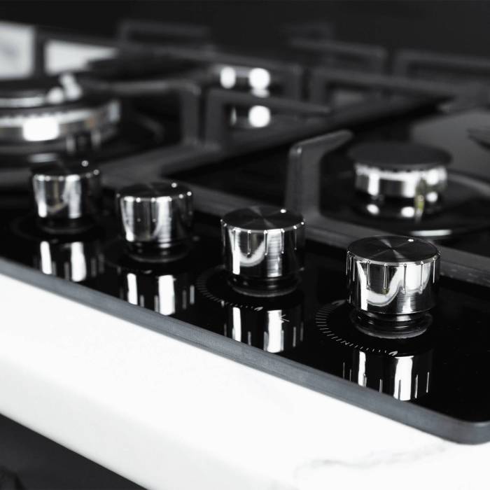 Варочная панель Midea MG684TGB — надёжная чугунная решётка, стеклянная поверхность и электроподжиг, заказать с доставкой