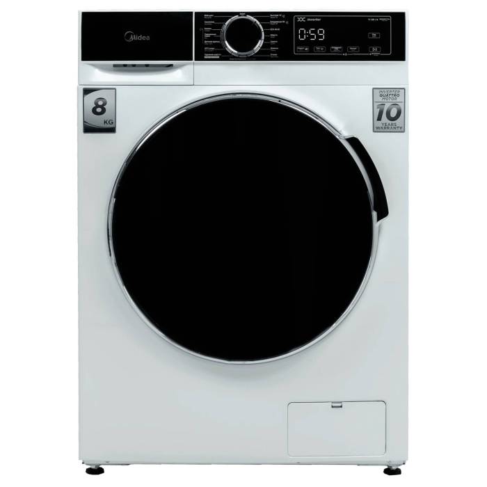 Стиральная машина Midea MFA01W80B/W-C AVANT series — загрузка 8 кг, управление сенсорное с цифровым дисплеем, купить онлайн в Бишкеке с доставкой