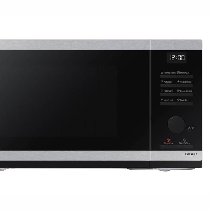 SAMSUNG MS23DG4504AT — покрытие камеры из керамической эмали. Устойчива к загрязнениям и царапинам