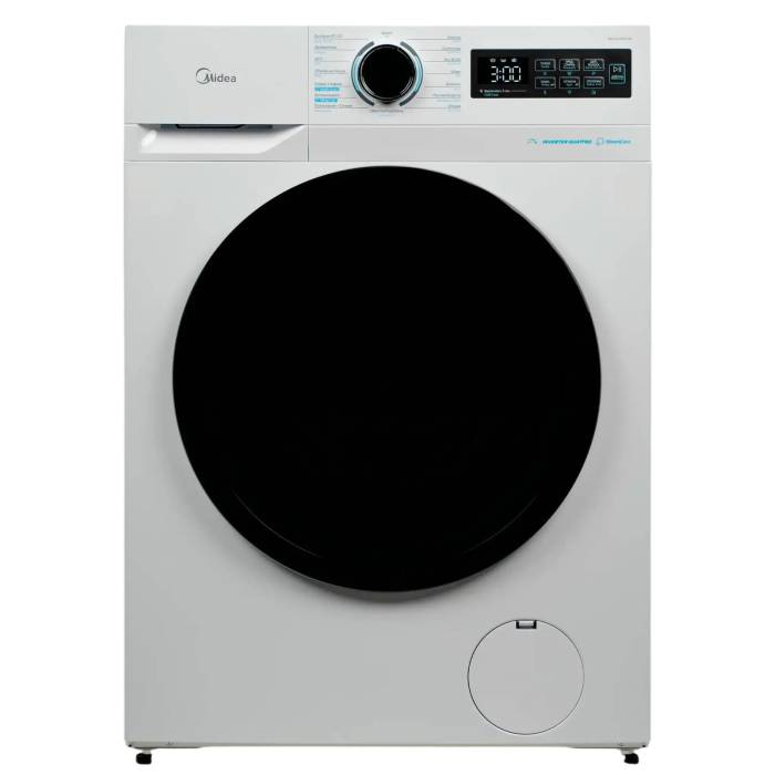 Стиральная машина Midea MF01814BS47/W 8 кг — инверторный мотор Quattro, 1400 об/мин ONBIR.KG