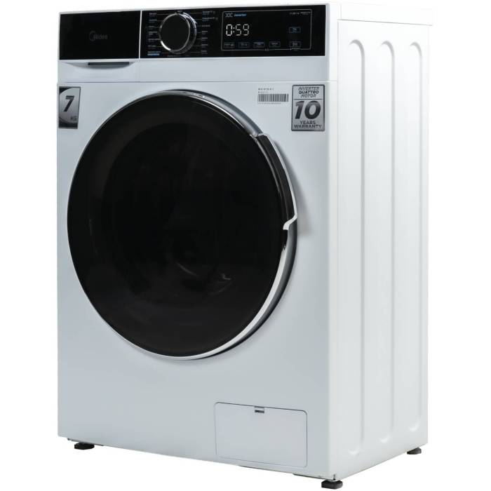 Midea MFA01W70B/W-C — 7 кг, очистка барабана, дозагрузка белья, отложенный старт. Доставка по Бишкеку и Кыргызстану