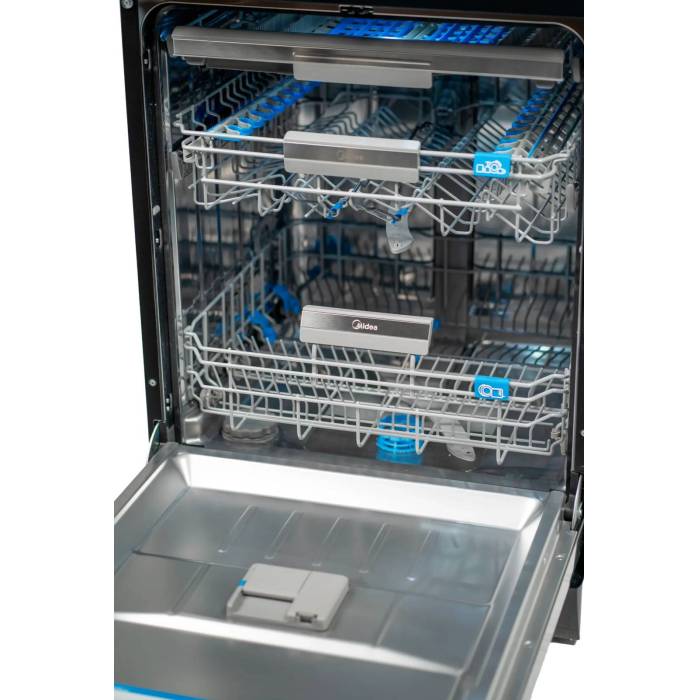 Midea MFD60S510Bi-C — отдельно стоящая посудомоечная машина на 14 комплектов посуды в стильном чёрном корпусе, заказать онлайн с доставкой в Бишкеке