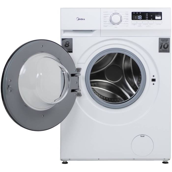 Стиральная машина Midea MFN03W80B/W — 8 кг, 1400 об/мин, белый цвет. Купить с доставкой по Бишкеку и Кыргызстану.