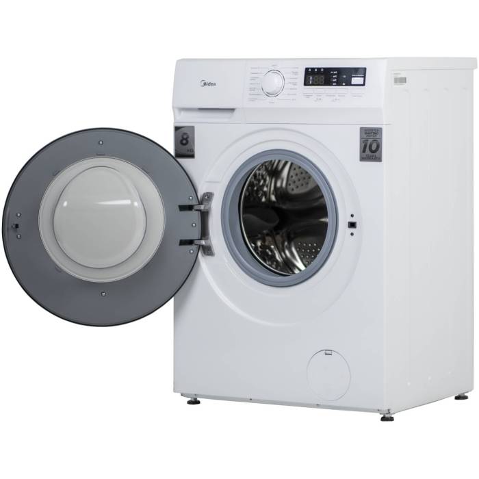 Midea MFN03W80B/W — максимальная температура 90°C, быстрые стирки (15 минут). Купить с доставкой по Бишкеку