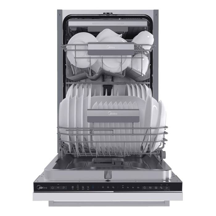Midea MID45S160i посудомоечная машина — 3 корзины, половинная загрузка доставка Кыргызстан