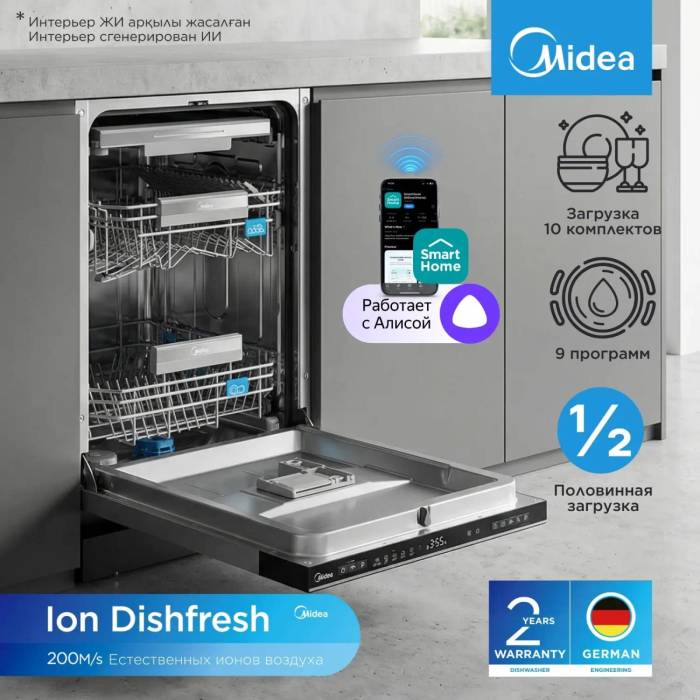 Встраиваемая посудомоечная машина — узкий формат, купить в Бишкеке Onbir