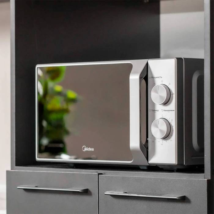 Midea MM720C2MV-S — универсальная микроволновка для дома, заказать онлайн с доставкой в Бишкеке