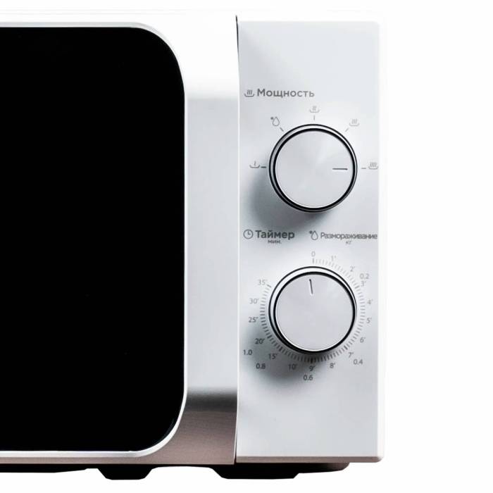 Midea MM720C2MV-W — компактная СВЧ-печь для дома или дачи, 20 л, 700 Вт. Удобное механическое управление, заказать онлайн по городу