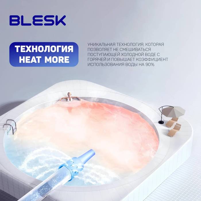 BLESK VC300 NIVER VERTICAL — бойлер с магниевым анодом, теплоизоляция и технология Heat More, доставка в Бишкеке
