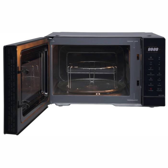 Микроволновка Panasonic NN-GT34NBZPE — электронное управление с дисплеем, навесная дверца с открыванием кнопкой. Заказать онлайн по городк