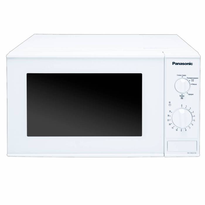 Panasonic NN-SM221WZPE — микроволновая печь объемом 20 л с механическим управлением. Белый корпус, купить в Бишкеке с доставкой