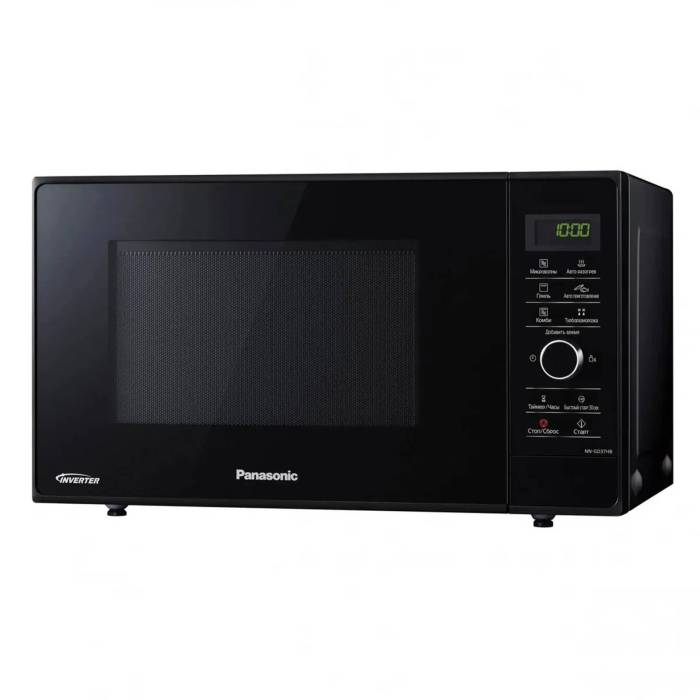 PANASONIC NN-GD37HBZPE — программирование 3-этапного приготовления для удобства и точности. Купить с доставкой