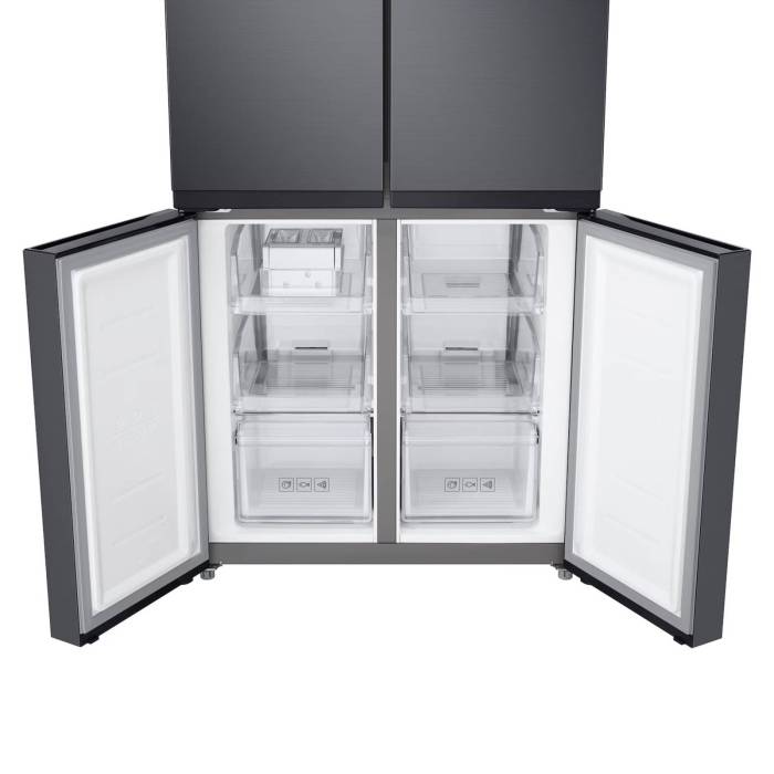 Samsung RF48A4000B4 — морозильное отделение включает 4 полки, 2 выдвижных ящика и льдогенератор Twist Ice Maker