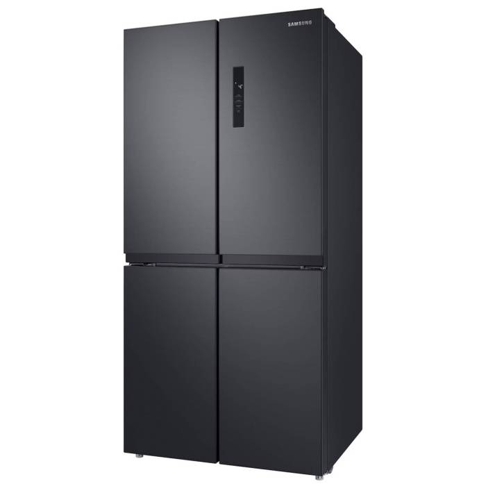 Samsung RF48A4000B4 — внешний дисплей, утопленные ручки и матовый черный корпус создают современный премиальный внешний вид