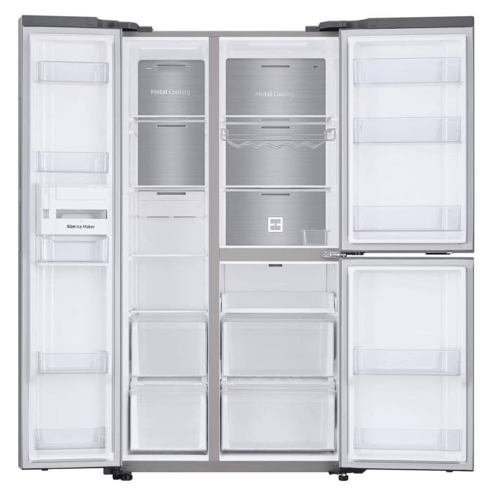 Samsung RS63R5571SL — полезный объём 634 л обеспечивает комфортное хранение большого количества продуктов