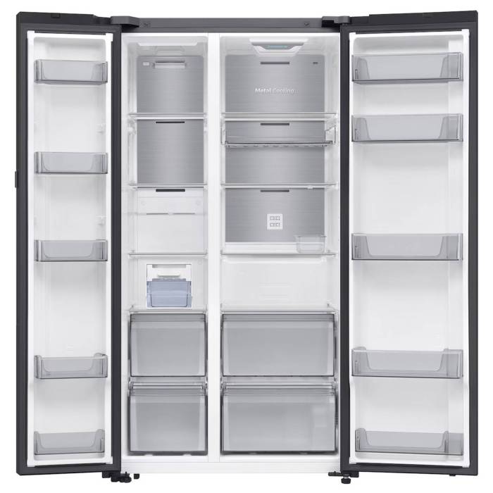 Samsung RS80F65M1BWT — инверторный AI-компрессор и экологичный хладагент R-600a обеспечивают тихую работу — всего 38 дБА