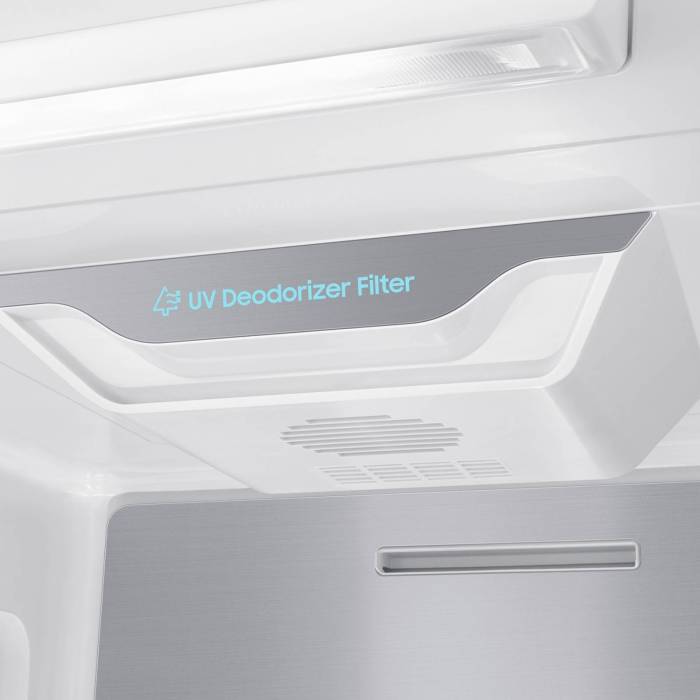 Samsung RS80F65M1BWT — холодильная камера 417 л: 4 полки из закалённого стекла, 5 дверных отсеков, LED-подсветка и 2 больших ящика для овощей и фруктов