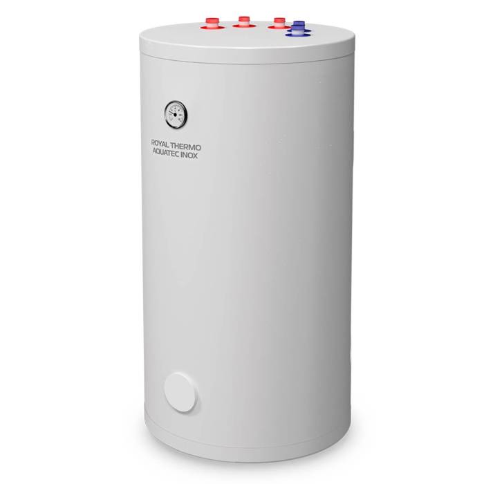 Купить бойлер Royal Thermo AQUATEC INOX RTWX-T 150 напольный с верхним подключением, из нержавеющей стали, с производительностью до 645 л/час