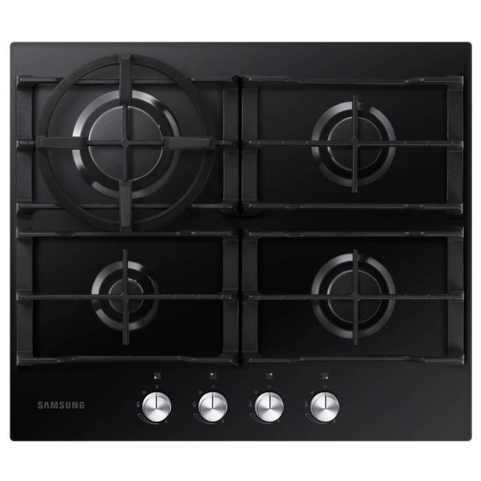 SAMSUNG NA64H3010AK/WT — газовая варочная поверхность на 4 конфорки из прочного закалённого стекла, заказать онлайн с доставкой