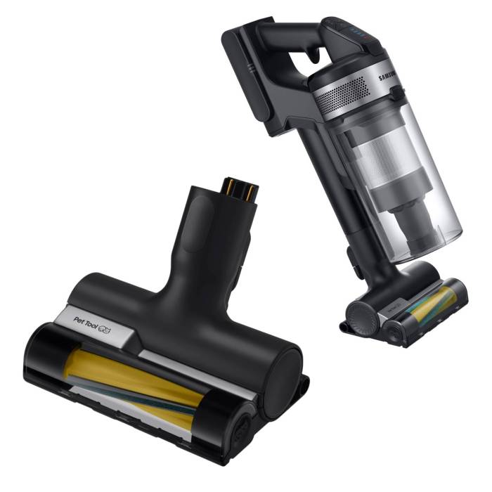 Samsung Jet 75E — пылесборник 0.8 л, полностью моющийся, простая очистка без разборки