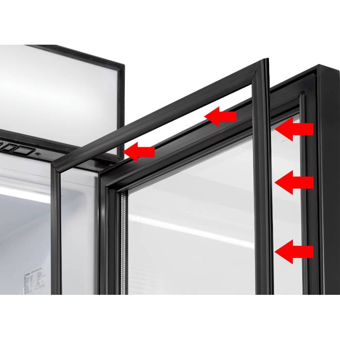 Simfer SDS385DC1CF — холодильник с регулируемой температурой и LED-дисплеем, вместимость до 406 стандартных банок, купить в Кыргызстане