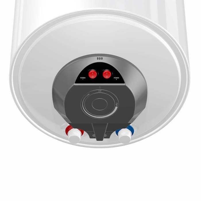 THERMEX FIRST 50 V — режимы мощности 1000/1500/2500 Вт, нагрев за 60 минут. Практичный выбор для семьи