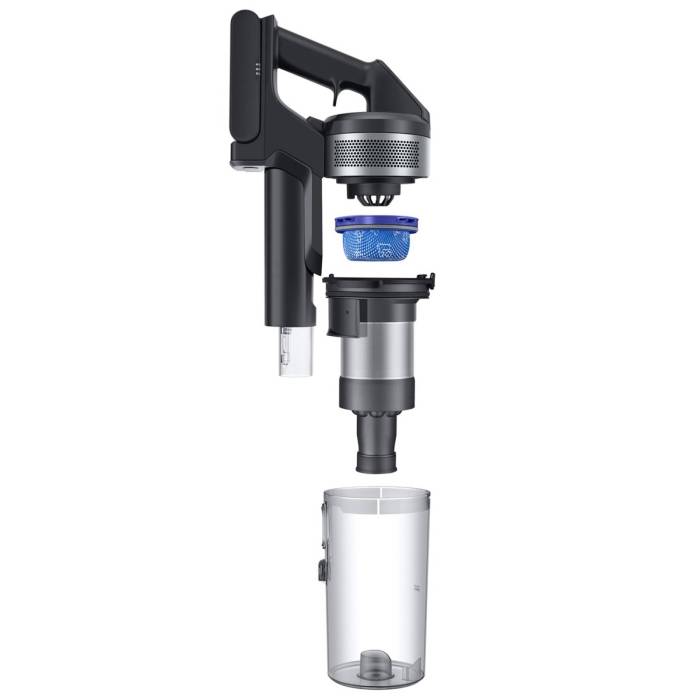 SAMSUNG Jet 75E — система Jet Cyclone (9 циклонов / 27 входов) снижает потери мощности и улучшает аэродинамику