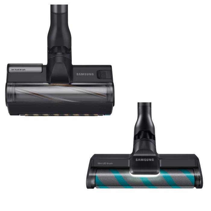 SAMSUNG Jet™ 85 — версия Complete Slim LED Brush+ для эффективной уборки твёрдых полов и тёмных зон.
