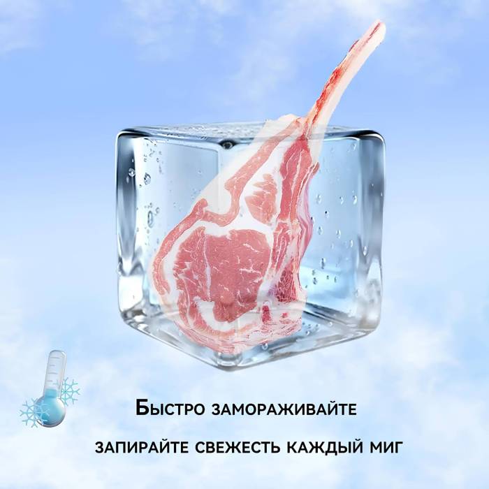 YASIN BC/BD-260AW — высокая производительность: замораживает до 9 кг продуктов в сутки, подходит для дома и бизнеса