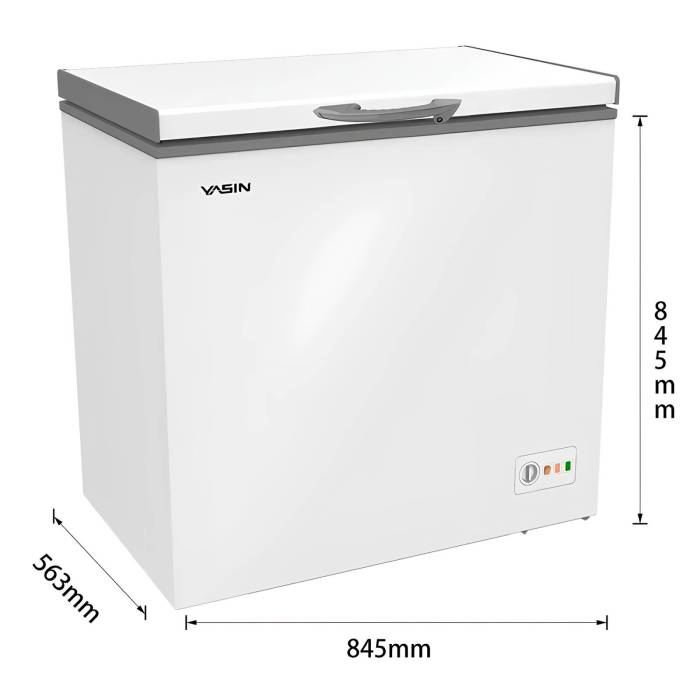 YASIN BC/BD-260AW — компактный и вместительный: размеры 845×563×850 мм, легко размещается в любом помещении