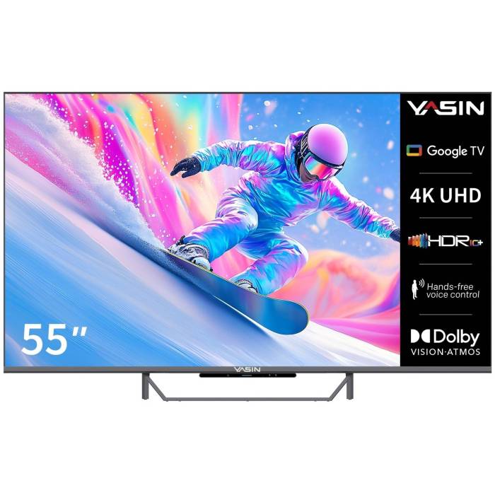 Yasin QLED 55Q90: 4K UHD, Google TV, HDR 10+, Dolby Atmos. Купить с доставкой в Бишкеке