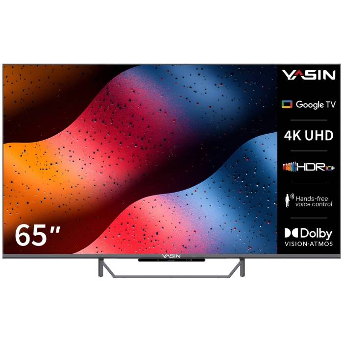 Телевизор Yasin 65Q90: 65 дюймов, 4K UHD, QLED-технология, Android TV. Купить с доставкой в Бишкеке