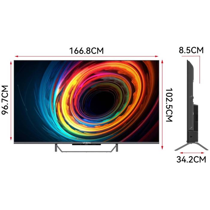 Телевизор Yasin QLED 75Q90 Google TV