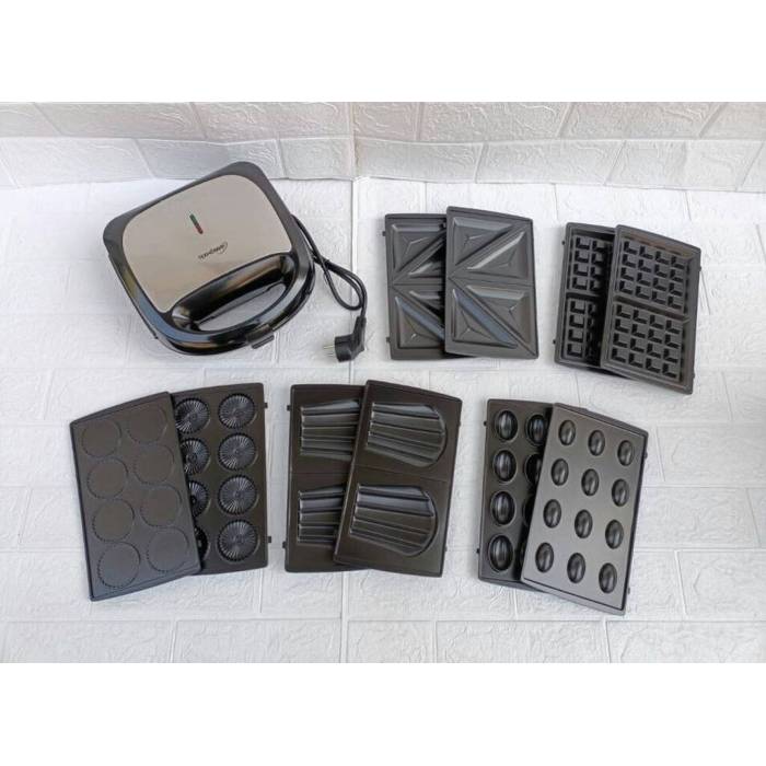 Вафельница Техномир TH-8826 — Панели: антипригарное покрытие, съемные (для версий 6 в 1) — Onbir.kg Бишкек, Кыргызстан