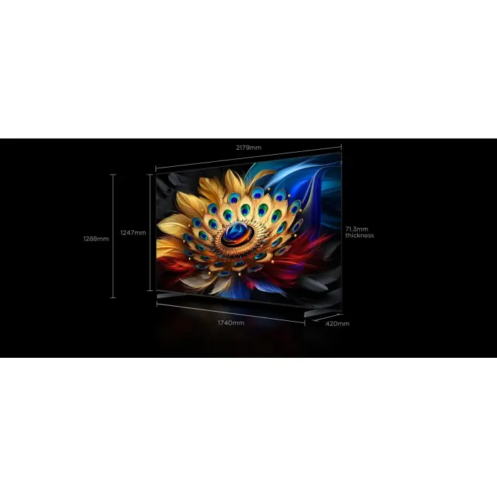 Телевизор TCL 85C655 — 85" QLED 4K, 120 Гц DLG, Google TV, Dolby Vision, ONKYO