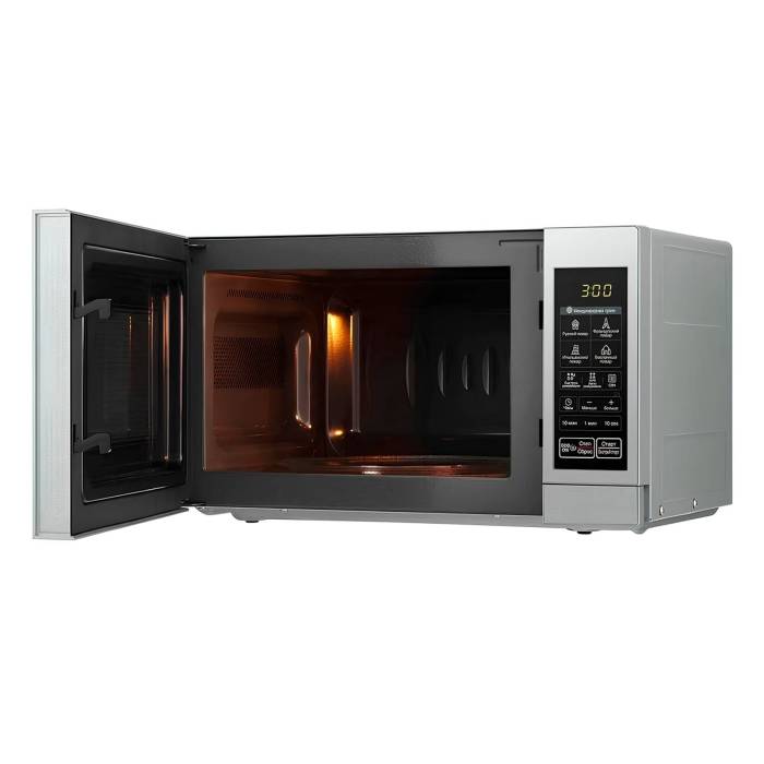 Заказать LG MS2044V — микроволновая печь 700 Вт, серебристая, с i-Wave и авторазморозкой — доставка по городу и в Кыргызстане