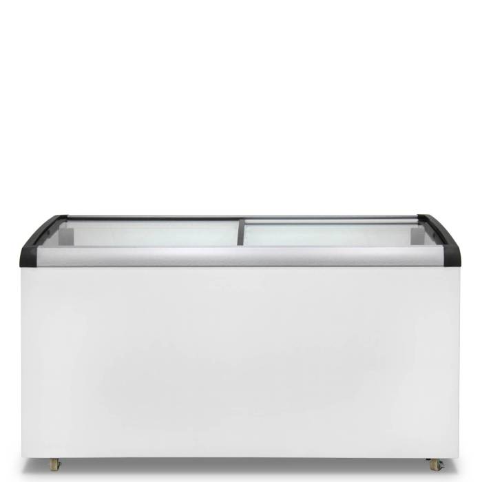 Морозильник витринный Бирюса CF50, 500 л, белый корпус, серебристо-черная рамка, 6 корзин, температура от -18 до -25 °C, заказать онлайн