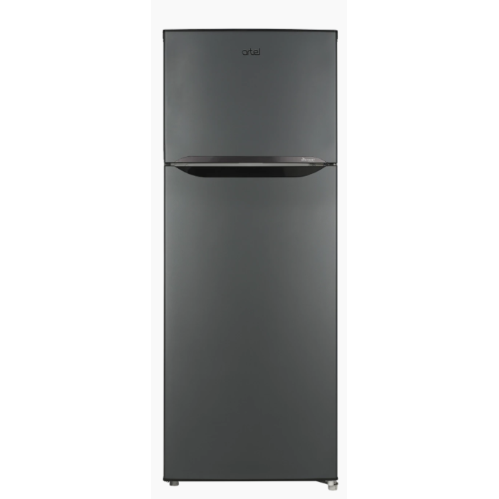 Artel HD‑276FN S Мокрый Асфальт — большая холодильная камера с полками из каленого стекла и ящиком для овощей — Onbir.kg Бишкек, Кыргызстан
