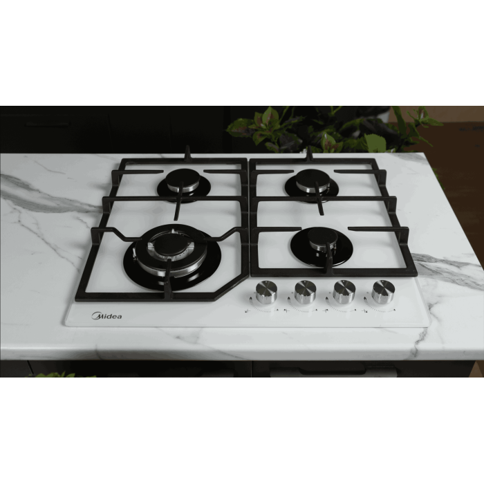 Газовая Варочная панель Midea MG684TG W Купить в Бишкеке онлайн с доставкой онлайн 