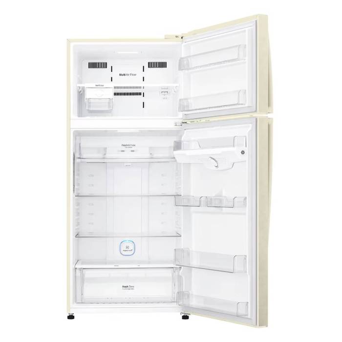 LG GN-H702HEHL: холодильник с компрессором инверторного типа, управление со смартфона, 392 л, песочный бежевый цвет. Заказать с доставкой по Кыргызстану