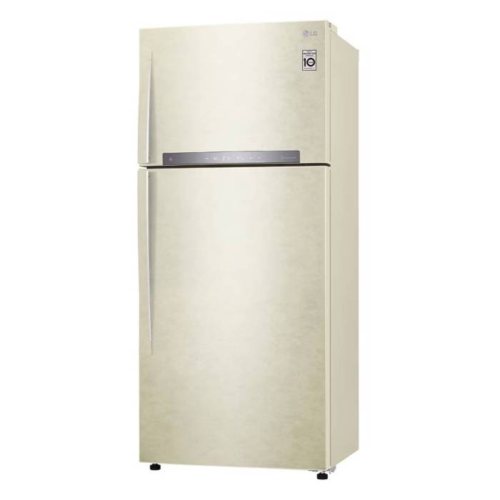 LG GN-H702HEHL: холодильник с инверторным компрессором, песочный бежевый цвет, управление через смартфон, 392 л. Купить с доставкой по Кыргызстану