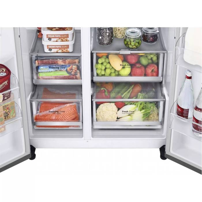 Холодильник LG GC-B257SSZV с доставкой — объем 647 л, умный инверторный компрессор, LG ThinQ, Total No Frost. Онлайн заказ с доставкой